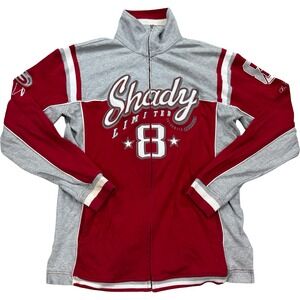 Shady Ltd Track Jacket Size L Red Gray Zip Mock Neck Eminem 2000s Authentic Y2K
